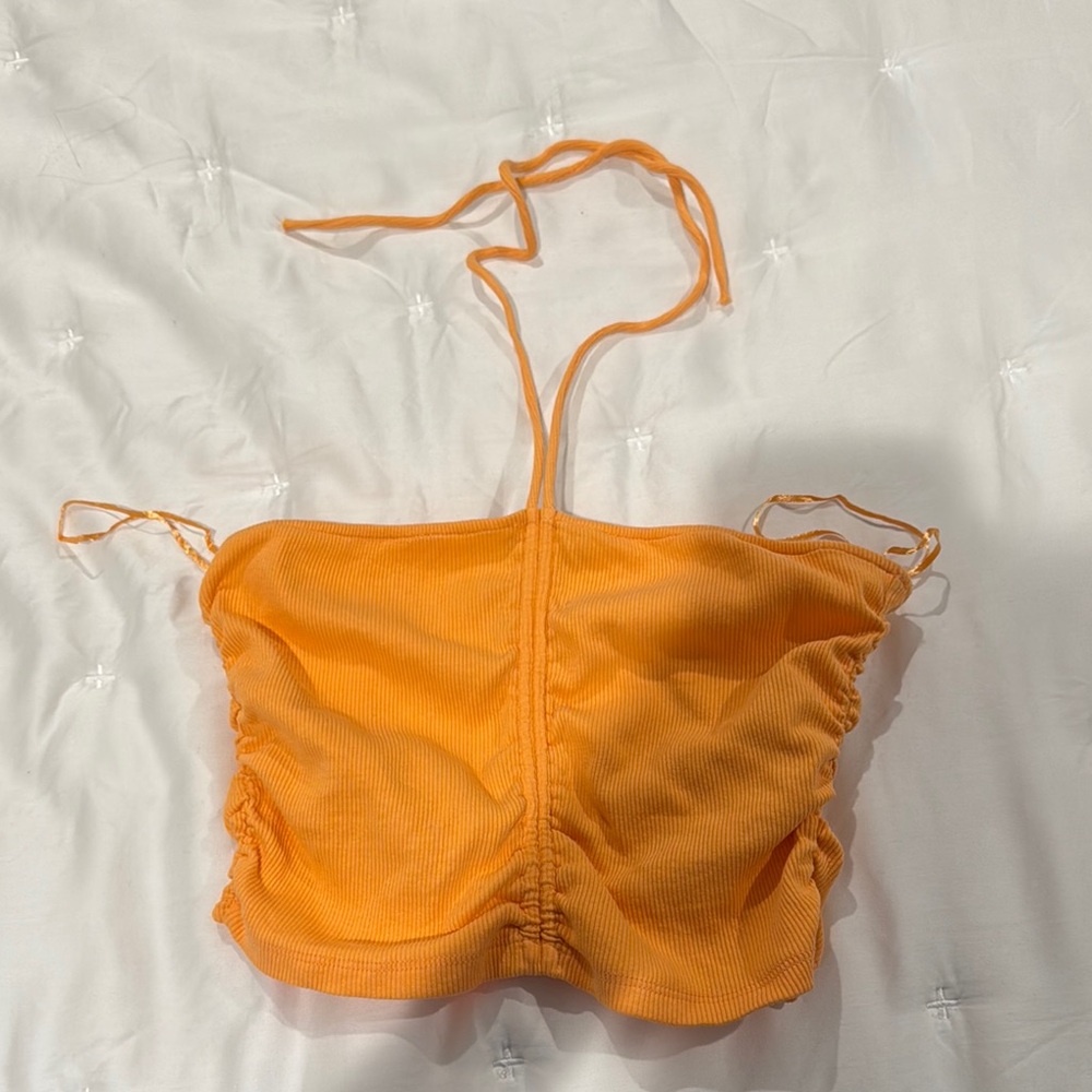 Orange Zara tie top size L